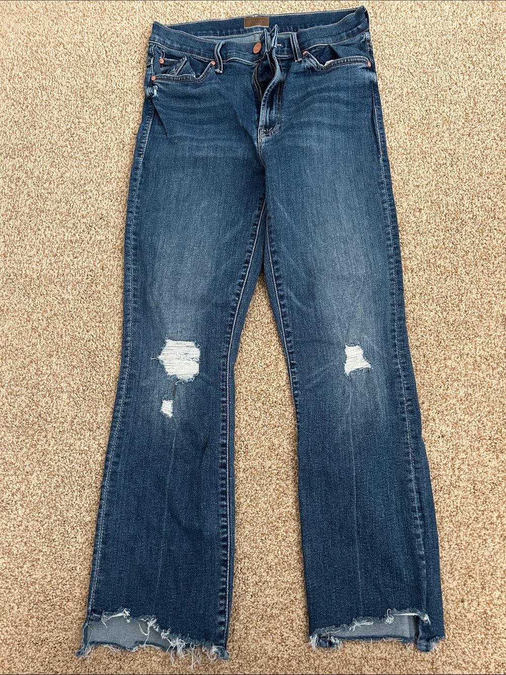 MOTHER Insider Crop Step Chew Jeans